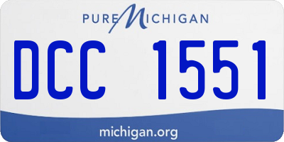 MI license plate DCC1551