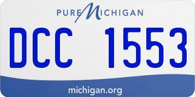 MI license plate DCC1553