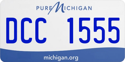 MI license plate DCC1555