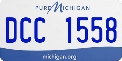 MI license plate DCC1558