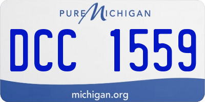 MI license plate DCC1559
