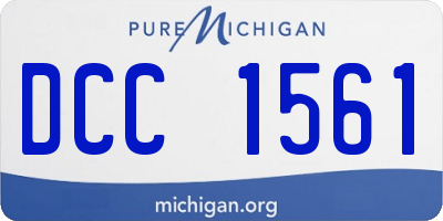 MI license plate DCC1561