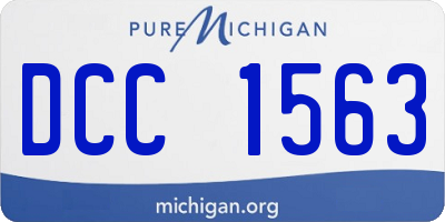 MI license plate DCC1563