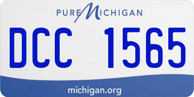 MI license plate DCC1565