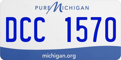 MI license plate DCC1570