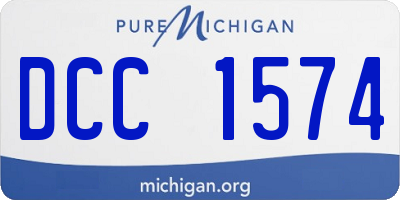 MI license plate DCC1574