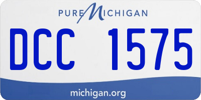 MI license plate DCC1575