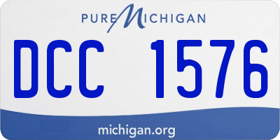 MI license plate DCC1576