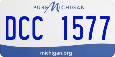 MI license plate DCC1577