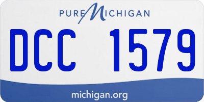 MI license plate DCC1579