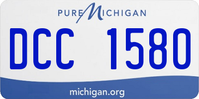 MI license plate DCC1580