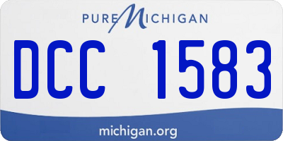 MI license plate DCC1583