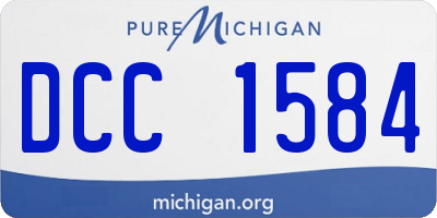MI license plate DCC1584