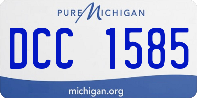 MI license plate DCC1585