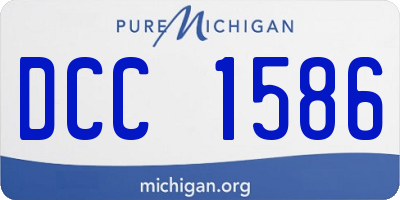 MI license plate DCC1586