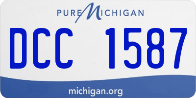 MI license plate DCC1587