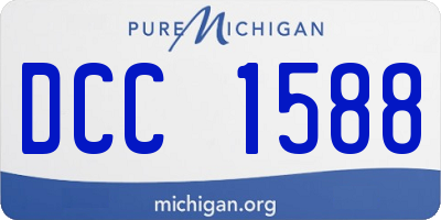 MI license plate DCC1588