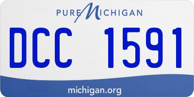 MI license plate DCC1591
