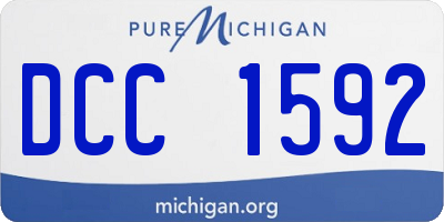 MI license plate DCC1592