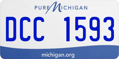MI license plate DCC1593