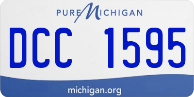 MI license plate DCC1595