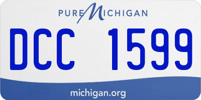 MI license plate DCC1599