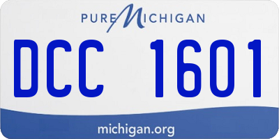 MI license plate DCC1601