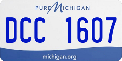 MI license plate DCC1607