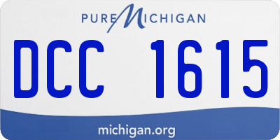 MI license plate DCC1615