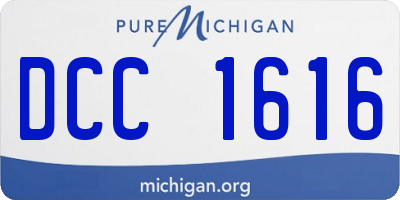 MI license plate DCC1616