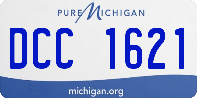MI license plate DCC1621