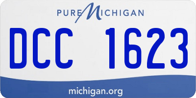 MI license plate DCC1623