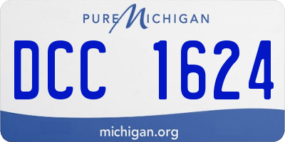 MI license plate DCC1624