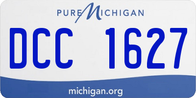 MI license plate DCC1627