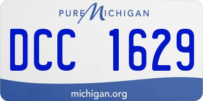 MI license plate DCC1629