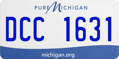 MI license plate DCC1631