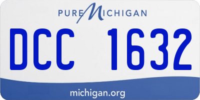 MI license plate DCC1632