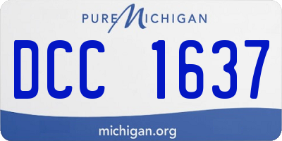 MI license plate DCC1637