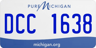MI license plate DCC1638