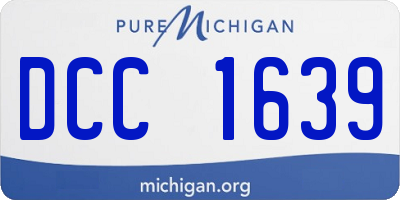 MI license plate DCC1639