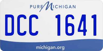 MI license plate DCC1641