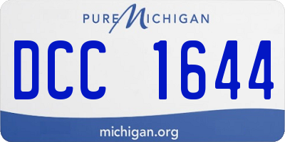 MI license plate DCC1644