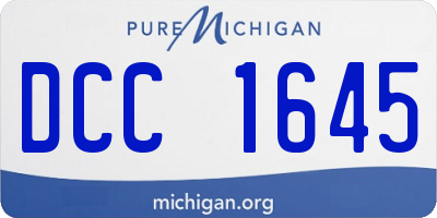 MI license plate DCC1645