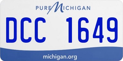 MI license plate DCC1649