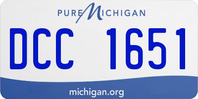 MI license plate DCC1651