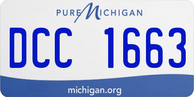 MI license plate DCC1663