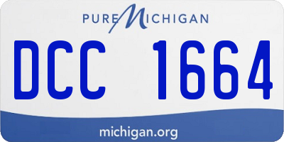 MI license plate DCC1664