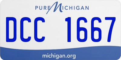 MI license plate DCC1667
