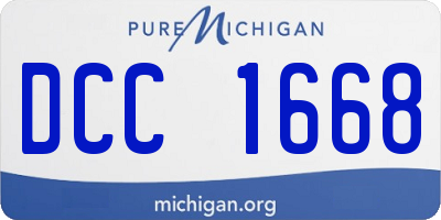 MI license plate DCC1668