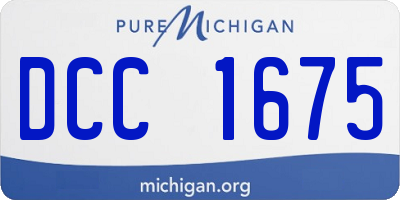 MI license plate DCC1675
